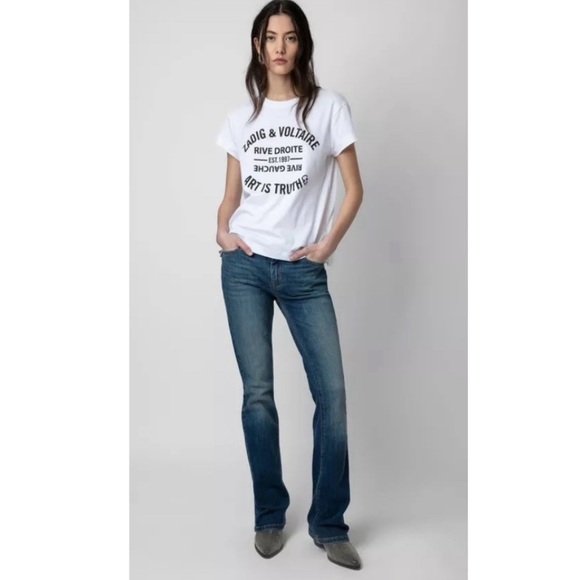 Zadig & Voltaire Skinny Blasson Tee- S,M,L - Picture 3 of 9